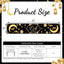 Camino mesa eid decoración hogar negro y dorado con luna estrella