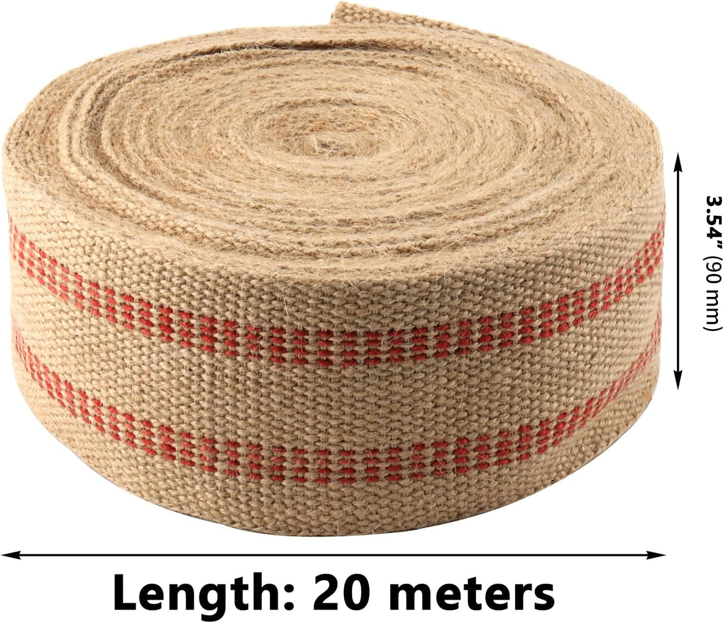Cinta yute 22yd 3.5pulg para tapicería muebles exterior