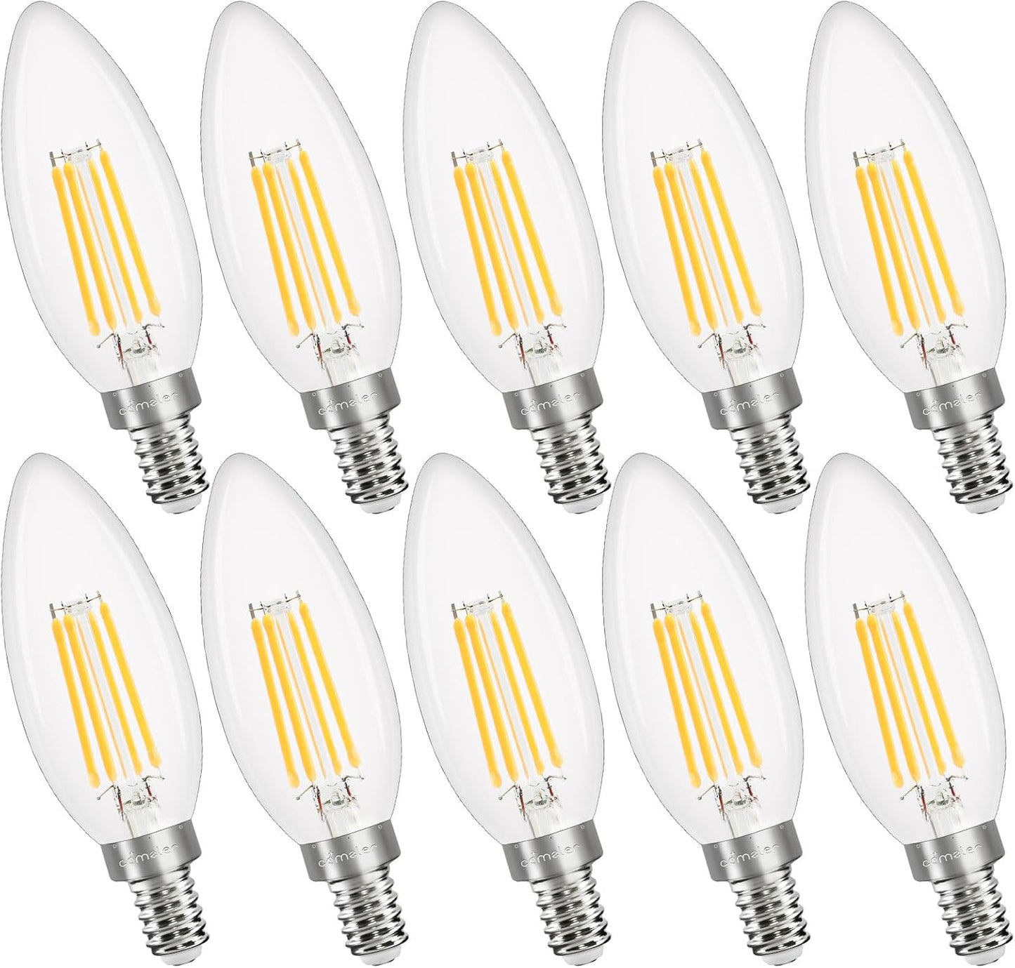 10 Pzas B11 LED E12 3000K Blanca Térmica Velas