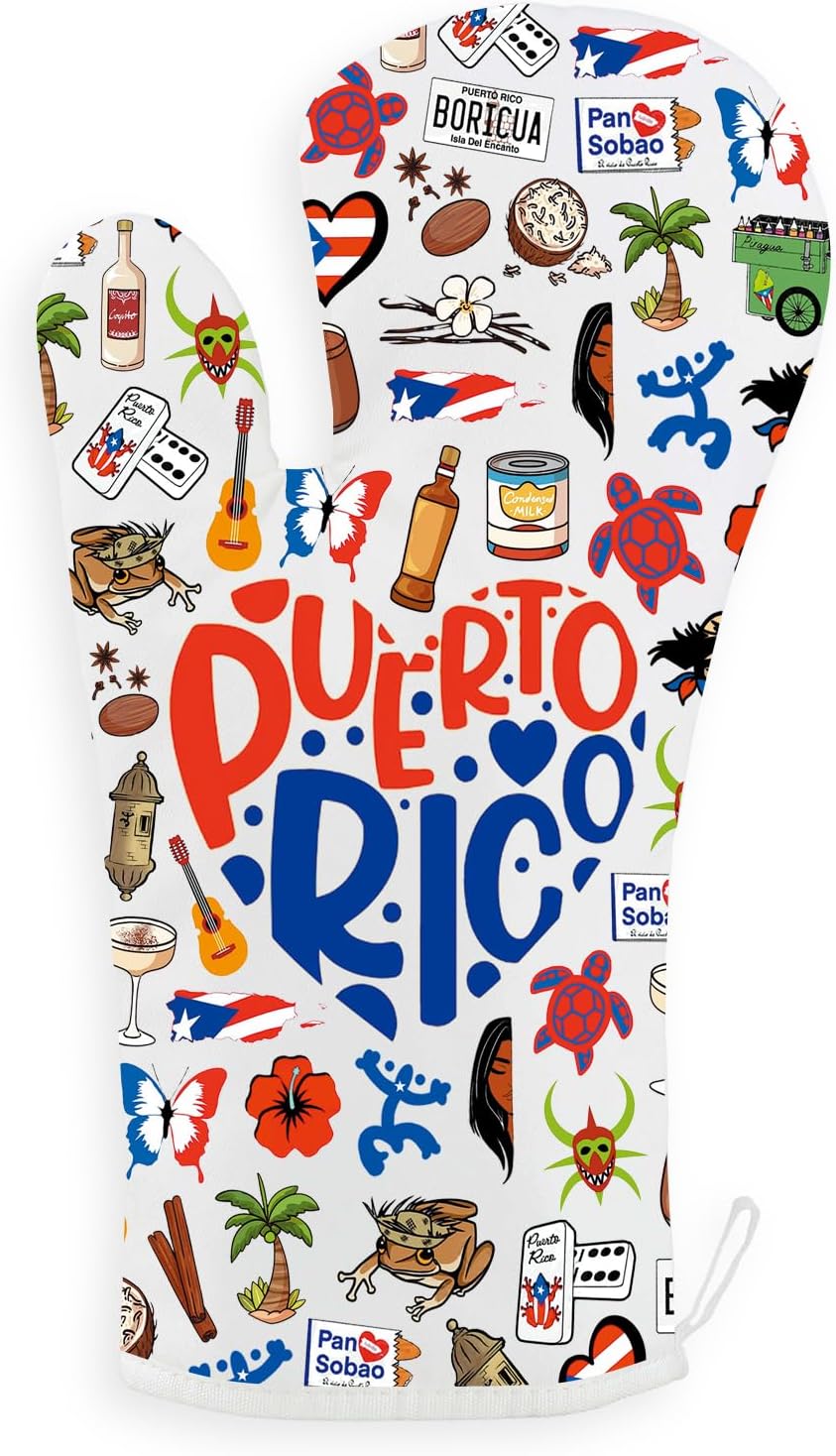 Guantes horno Boricua para cocina regalo Puerto Rico