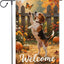 Bandera jardín otoño 12x18pulg beagle doble cara exterior