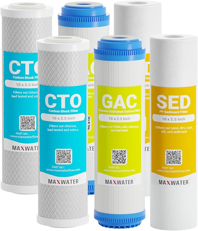 Set cartuchos filtro 5mic 10x2.5" para ósmosis inversa