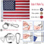2 Banderas Barco EE.UU. 12x18" 210D con 4 Kits Asta 4 Julio