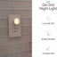 Luz nocturna enchufable LED sensor amanecer pack 10
