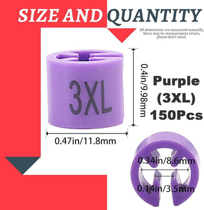 150 Pzas perchas morado para colgar ropa con caja