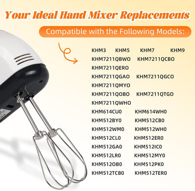 Batidores de mano compatibles con KitchenAid KHM2B