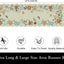 Alfombra pasillo 2x6ft diseño floral resistente manchas