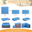 14 fundas cojín patio con cremallera impermeable azul