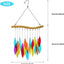 Campanillas viento vidrio coloridas 20pulg decoración jardín