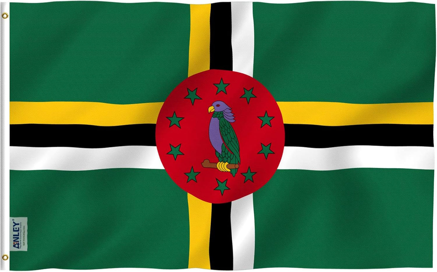 Bandera Dominicana 3x5ft Poliéster Ojales Latón Doble Costura