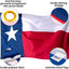 2 Banderas Texas 3x5ft Poliéster Doble Costura