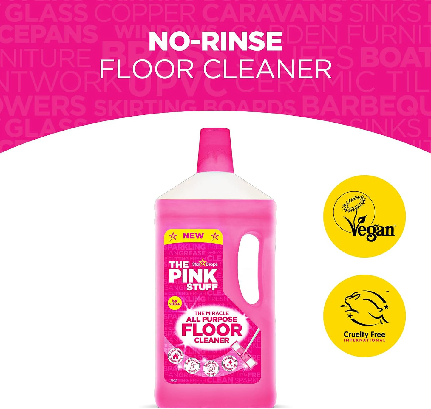 Limpiador piso multiusos The Pink Stuff 67.6oz pack 2