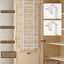 Organiz. puerta despensa 6 niveles cesta ajustable metal