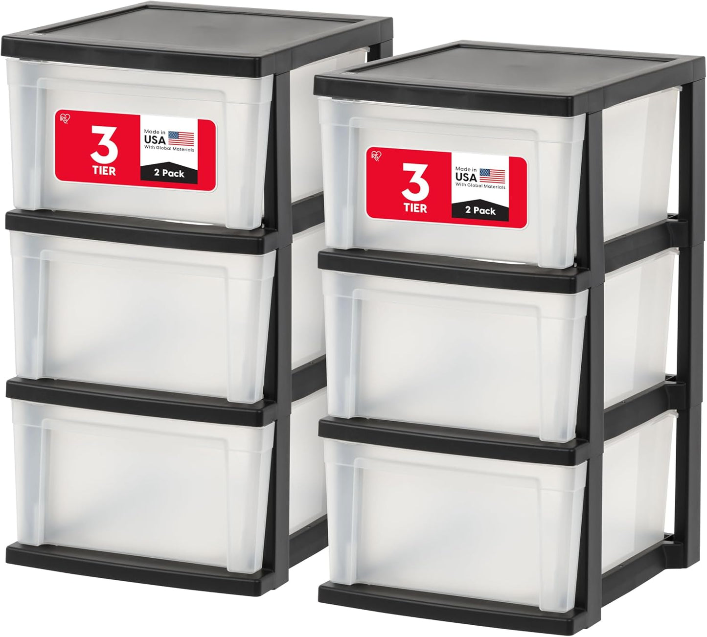 Organiz. cajones plástico 3 cajones 2 pzas baño dormitorio