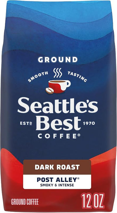 Café molido tostado oscuro post alley blend 12oz