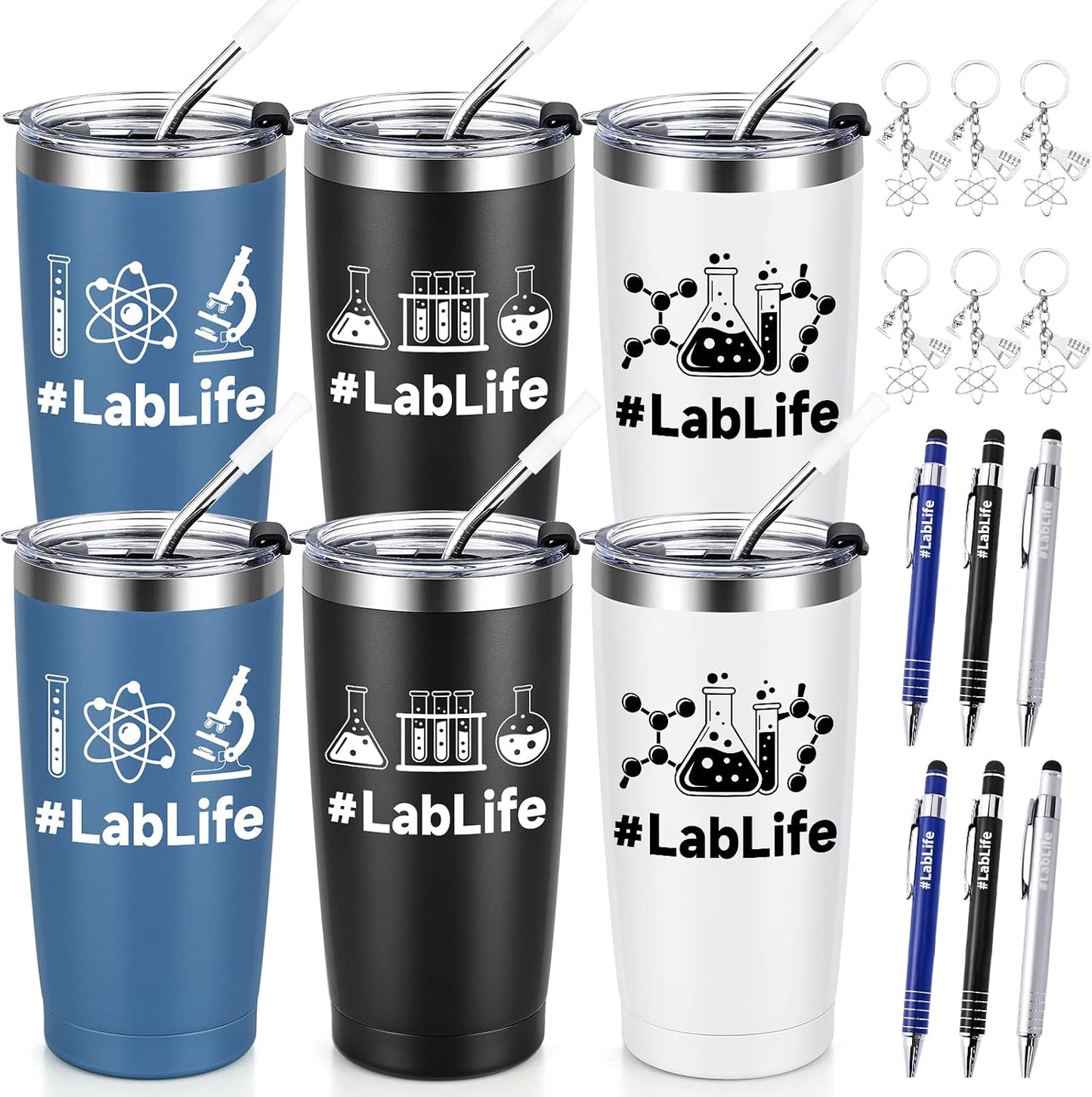 Vaso aislado 20oz con llaveros y bolígrafos regalo