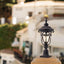 Lámpara poste exterior bronce 24pulg vidrio granulado jardín