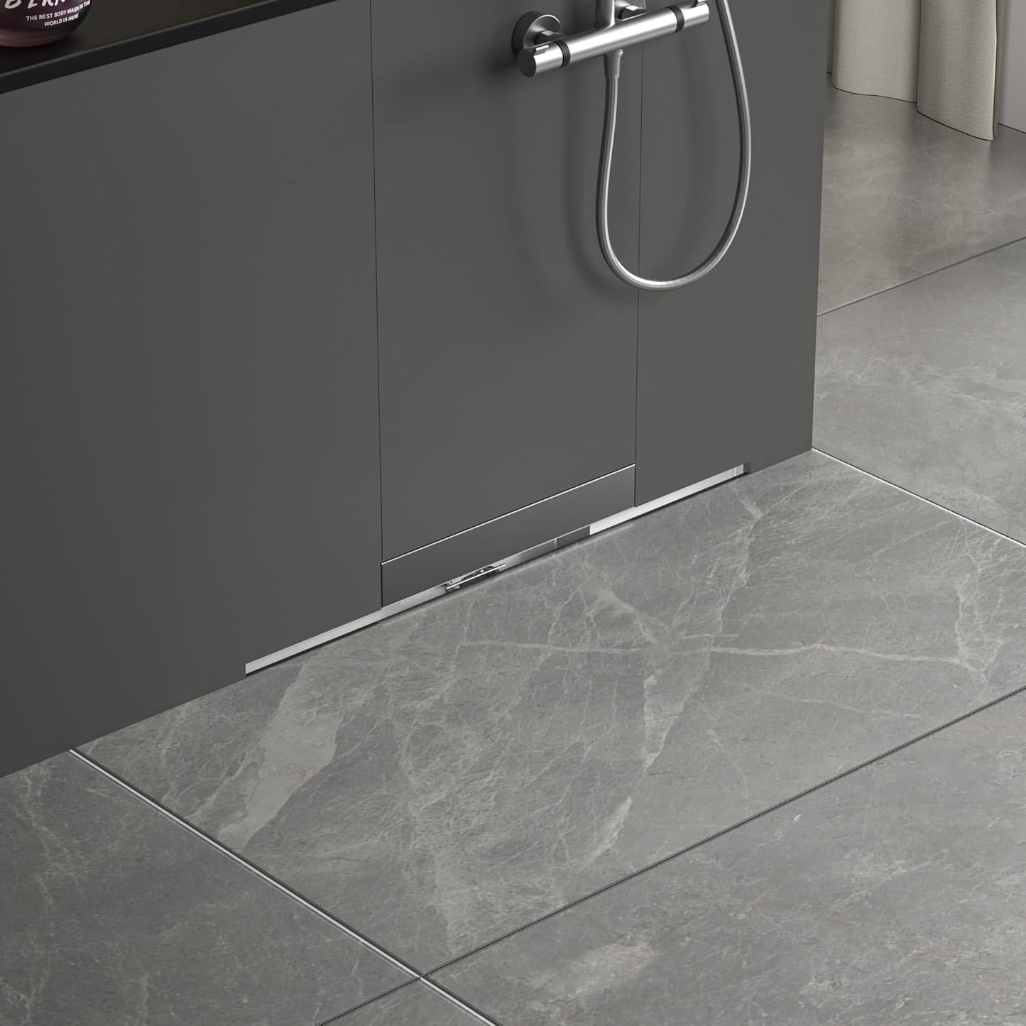 Drenaje baño 24pulg acero inox rejilla colador pelo