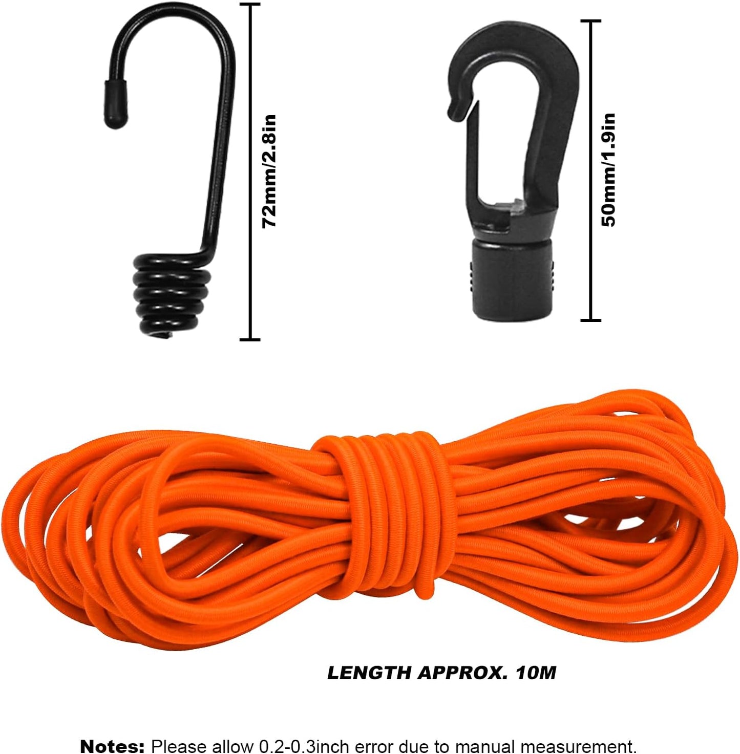 Cordones elásticos con ganchos 32ft para kayak bicicleta