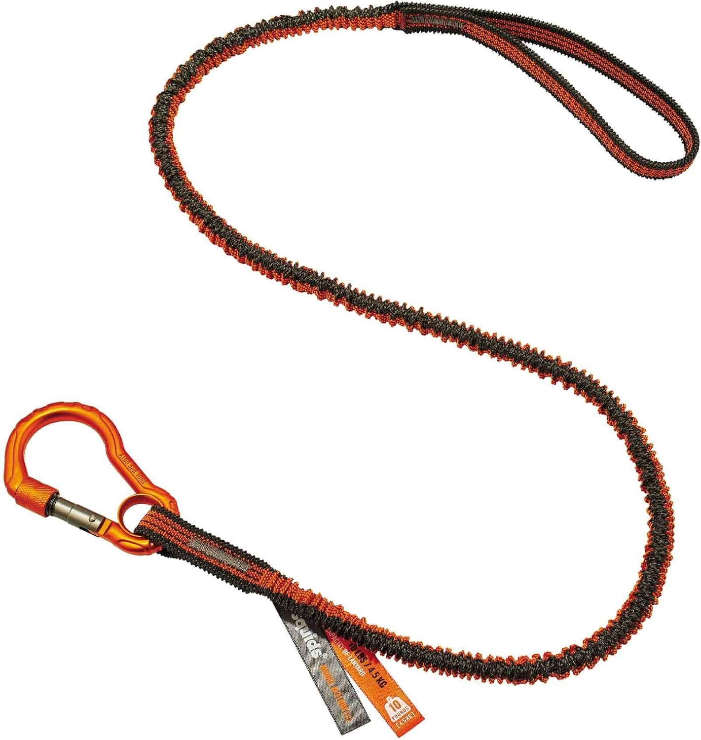 Cordón herramienta con mosquetón autoblocante 10lb gris