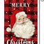 Bandera jardín Papá Noel diseño búfalo acuarela