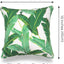 Funda almohada decorativa lona verde selva 18x18"