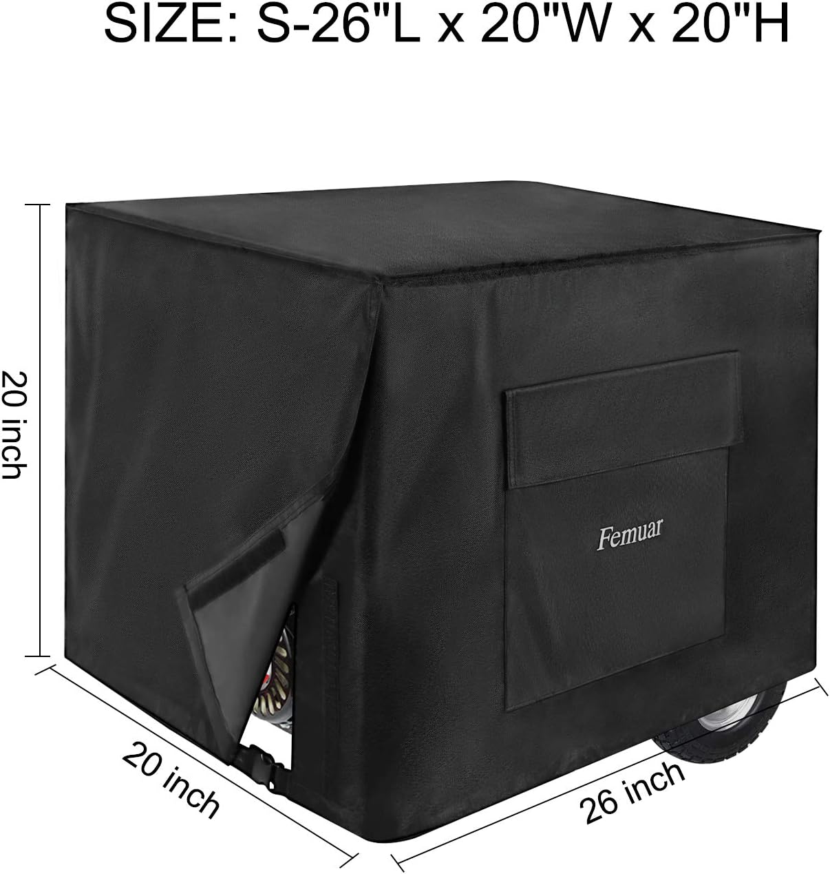 Cubiertas generador exterior 600D Oxford 26x20x20"
