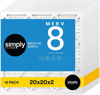 Filtro aire MERV 8 12 pzas 19.5x19.5x1.75 HVAC