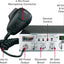 Radio CB profesional 40 canales 4 vatios 9 pies cable