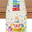 Camino Mesa Cumpleaños Pastel Regalos Confeti 72x13pulg Blanco