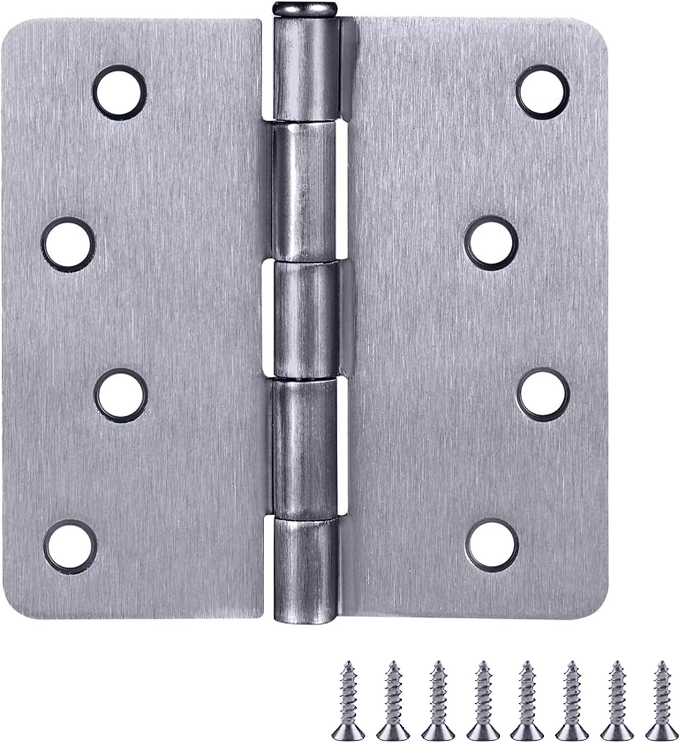 Bisagras puerta interior 4x4pulg acero cromo cepillado set 6