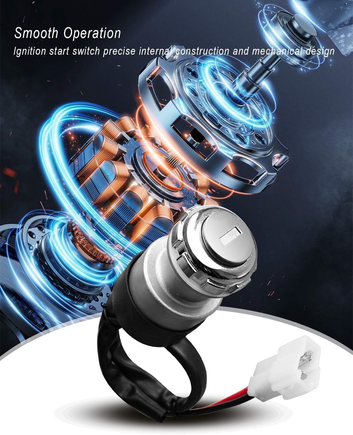 Interruptor arranque carrito golf 48V 2 llaves
