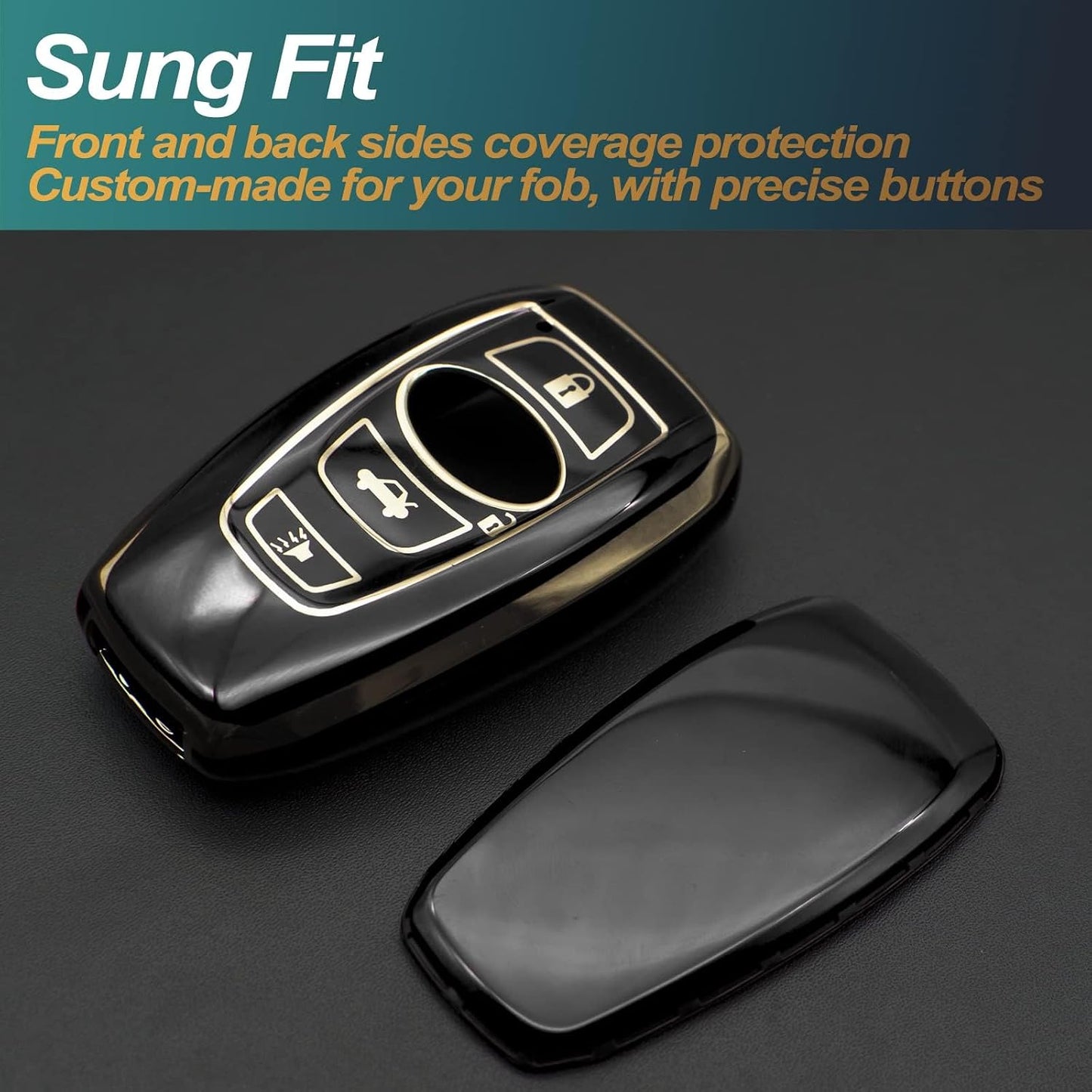 Funda llavero compatible Subaru negro TPU