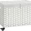Cesta almacenamiento ratán 180L con ruedas plegable