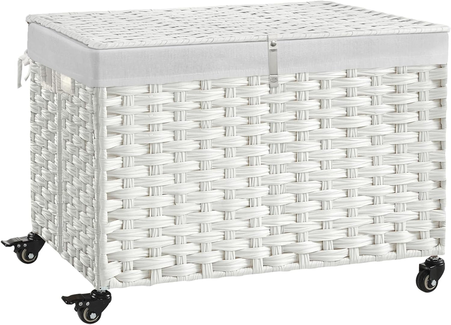 Cesta almacenamiento ratán 180L con ruedas plegable
