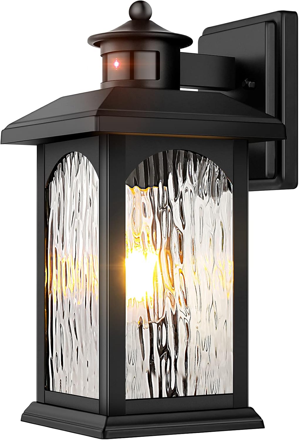 Farol pared exterior sensor movimiento luces negras