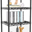 Estante metal 6 niveles ajustable 16.6x11.8x63" color negro