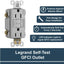 Salida GFCI Autoprueba 15 Amp Gris