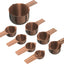 Set 8 Pzas Tazas Medidoras Acero Inox Cobre Preciso Cocina