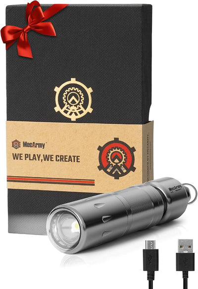 Linterna LED recargable titanio EDC regalo