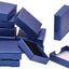 Caja regalo cuadrada plana azul 0.669"