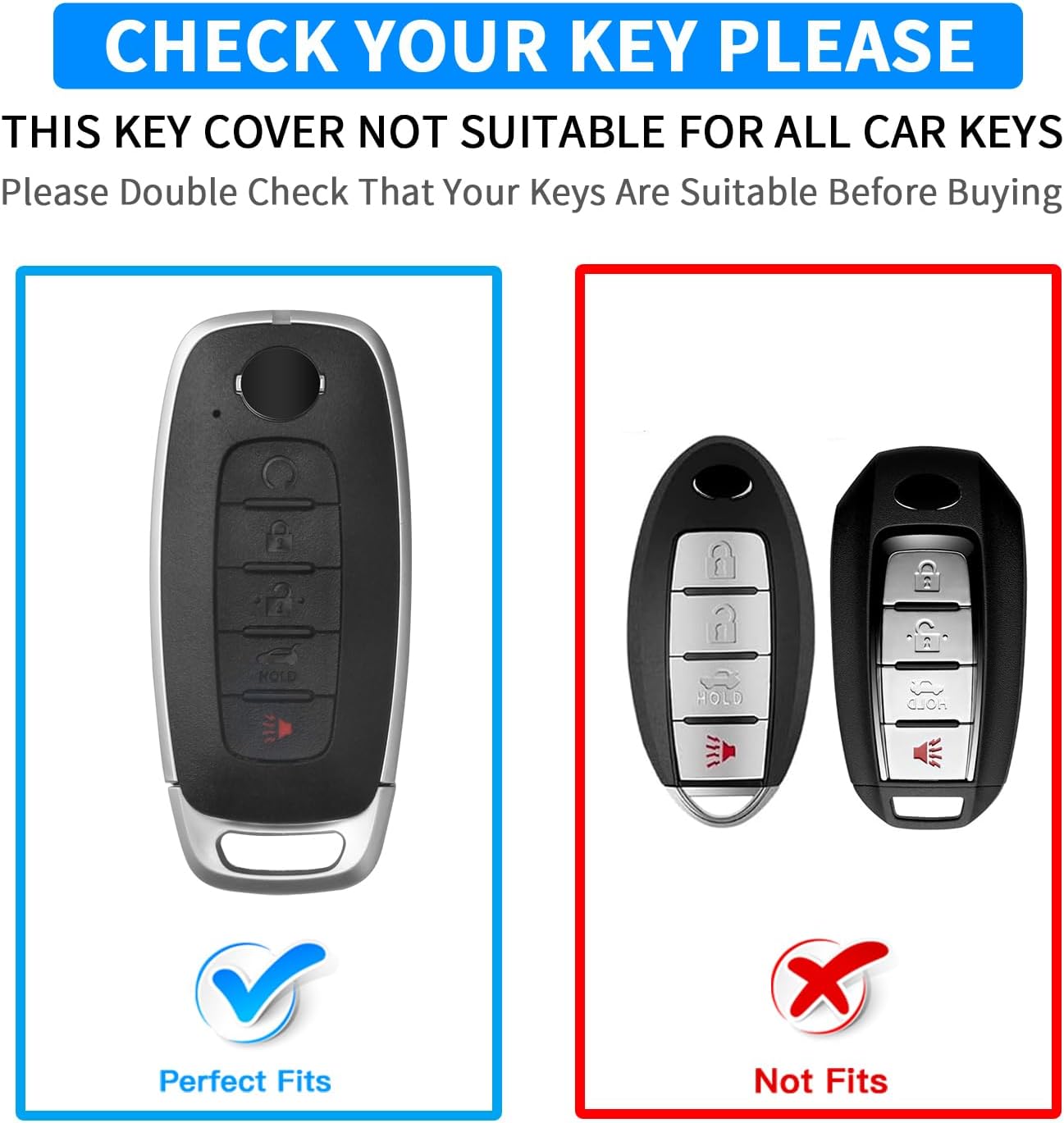 Funda llavero Nissan con corazón 5 botones comp
