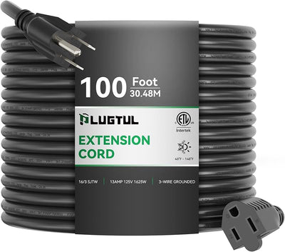 Cable extensión 100ft 16/3 impermeable 10a 1625w color negro