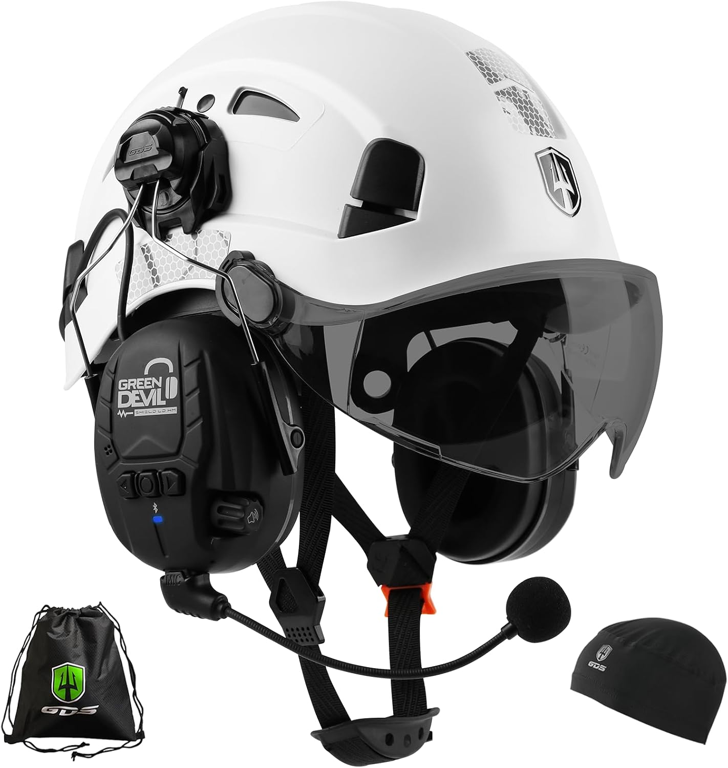 Casco seguridad visera Bluetooth ventilado ANSI Z89.1