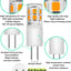 6 Pzas Bombillas LED G4 2W 2700K Blanco Cálido Base Bipines