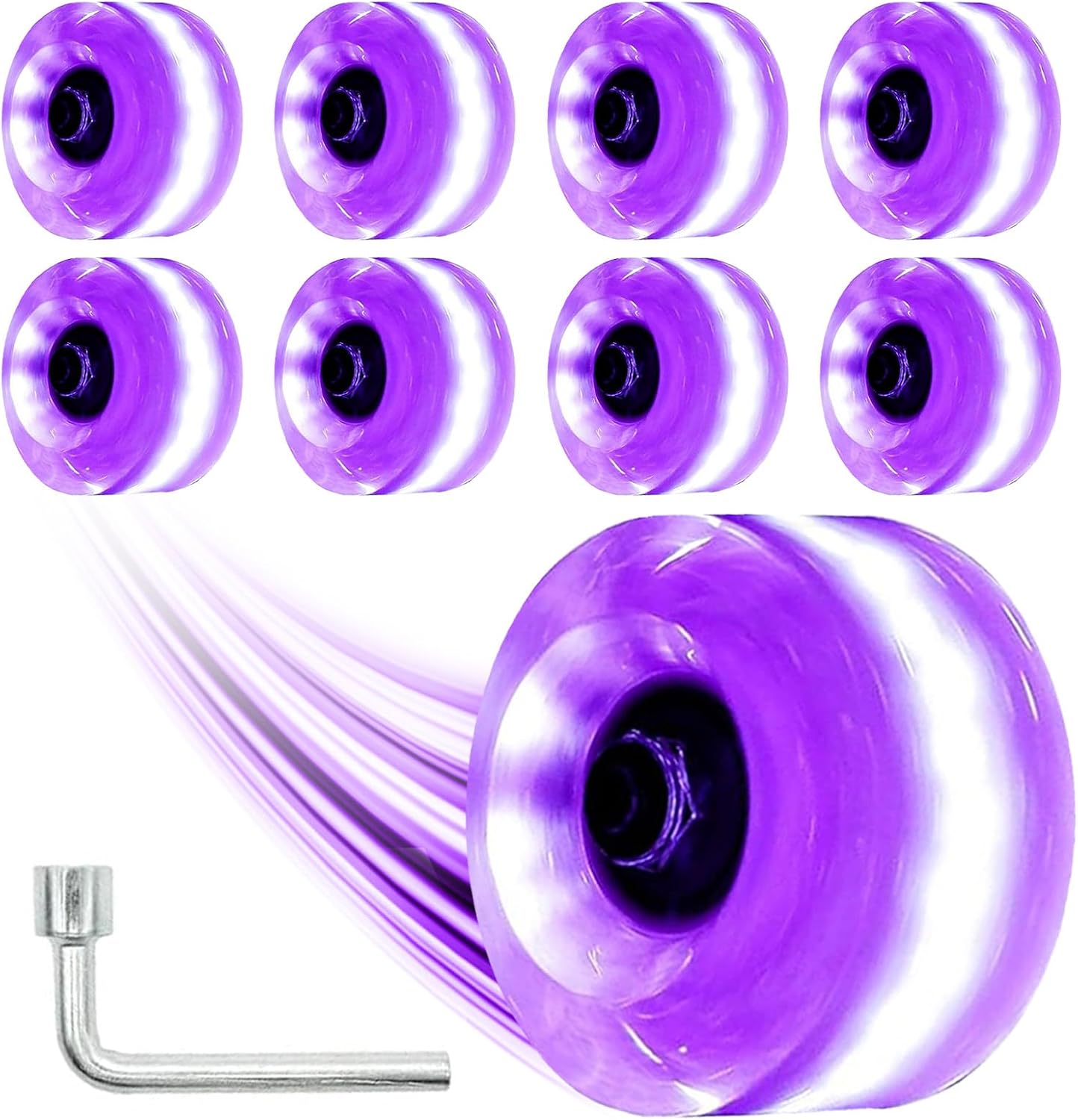 8 Ruedas Led Patinaje Dureza 78a Accesorios Iluminadores