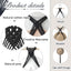 Perchas macramé para sombrero bohemio colgar puerta negro