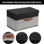 8 Cajas Almacenamiento Plegables Lino con Tapas Negro y Gris