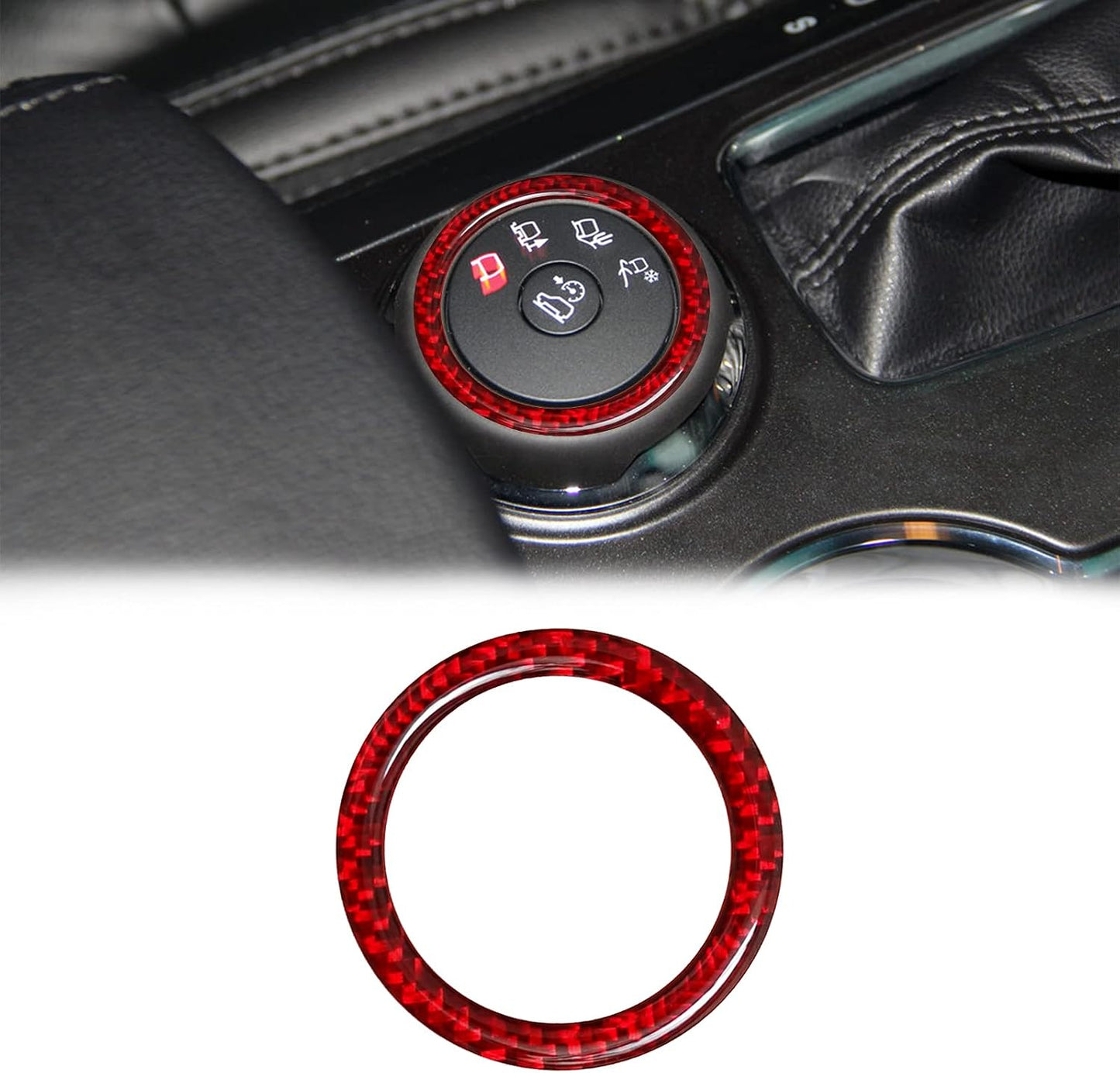 Accesorio fibra carbono para Ford Explorer consola central