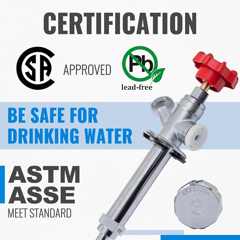 Llave sillín 4pulg válvula antisifón PEX x GHT grifo jardín